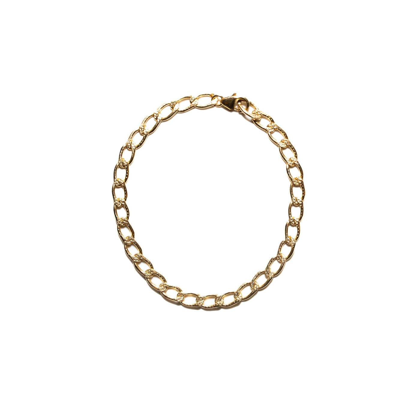 14K Yellow Gold Filled Paperclip Bracelet 04.