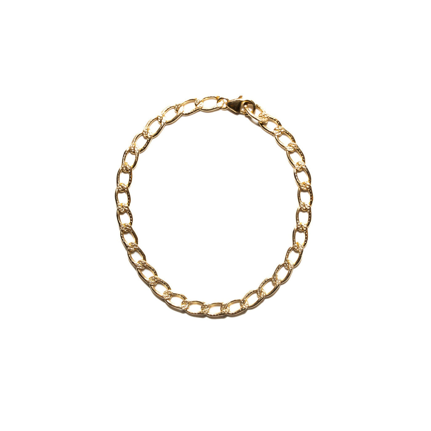 14K Yellow Gold Filled Paperclip Bracelet 02.
