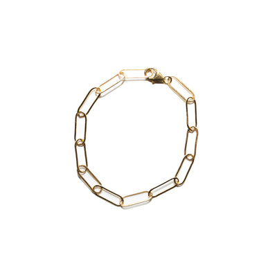 14K Yellow Gold Filled Paperclip Bracelet 01.