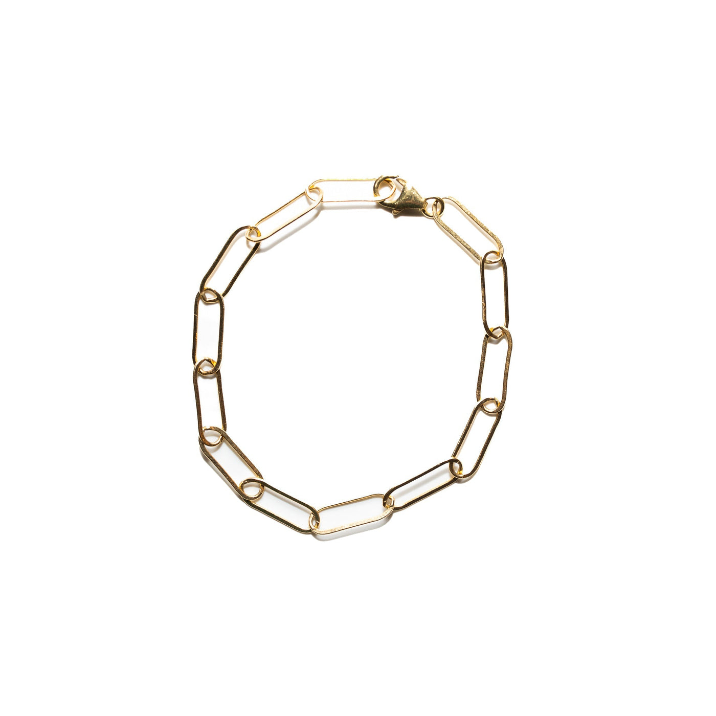 14K Yellow Gold Filled Paperclip Bracelet 02.