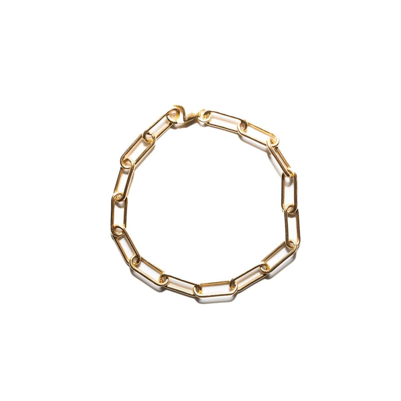 14K Yellow Gold Filled Paperclip Bracelet 03.
