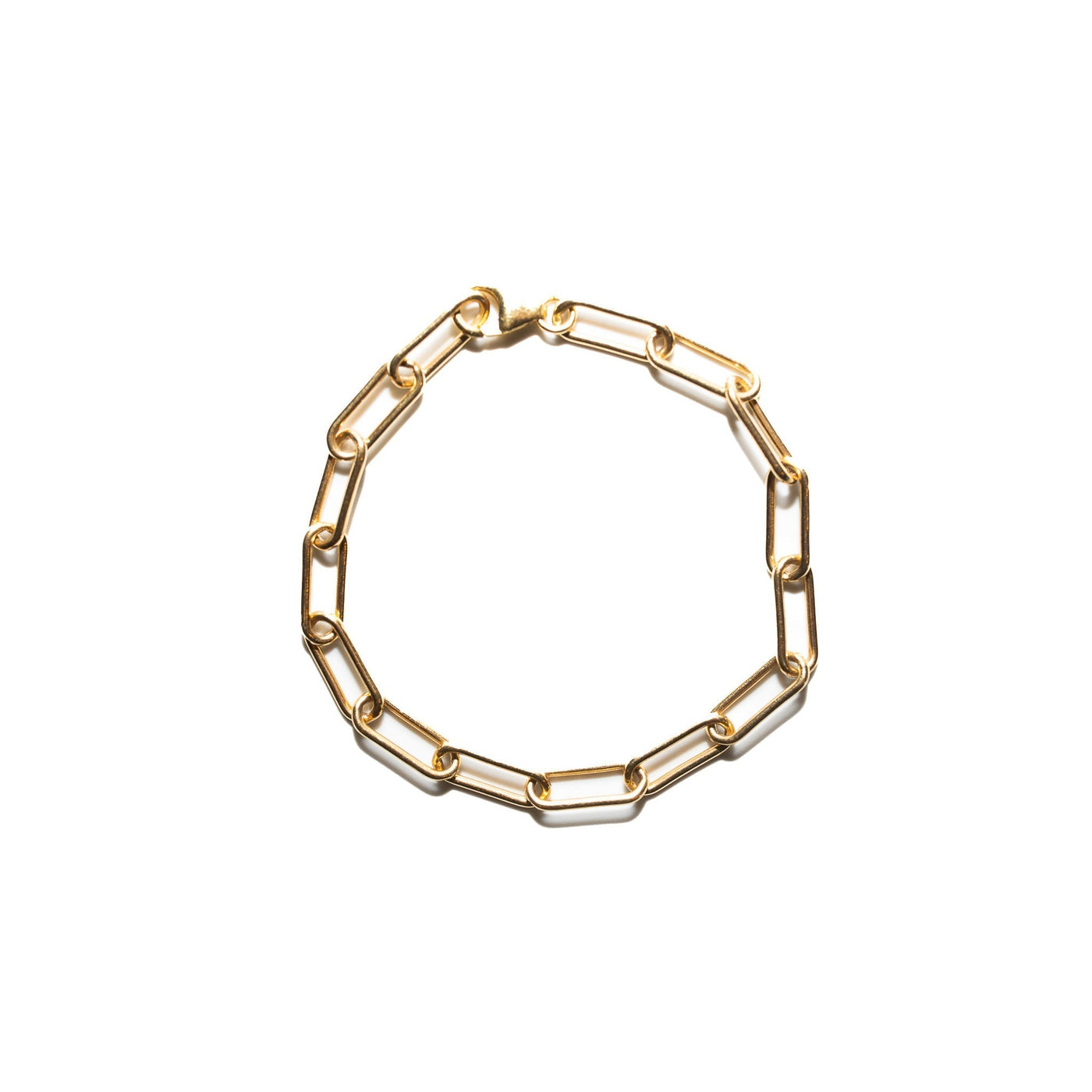 14K Yellow Gold Filled Paperclip Bracelet 04.