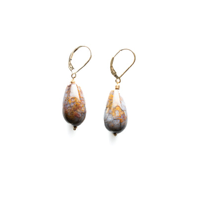 Copper Agate Drop Earrings