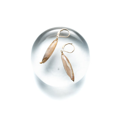 Delicate Wire Wrapped Agate Tube Earrings