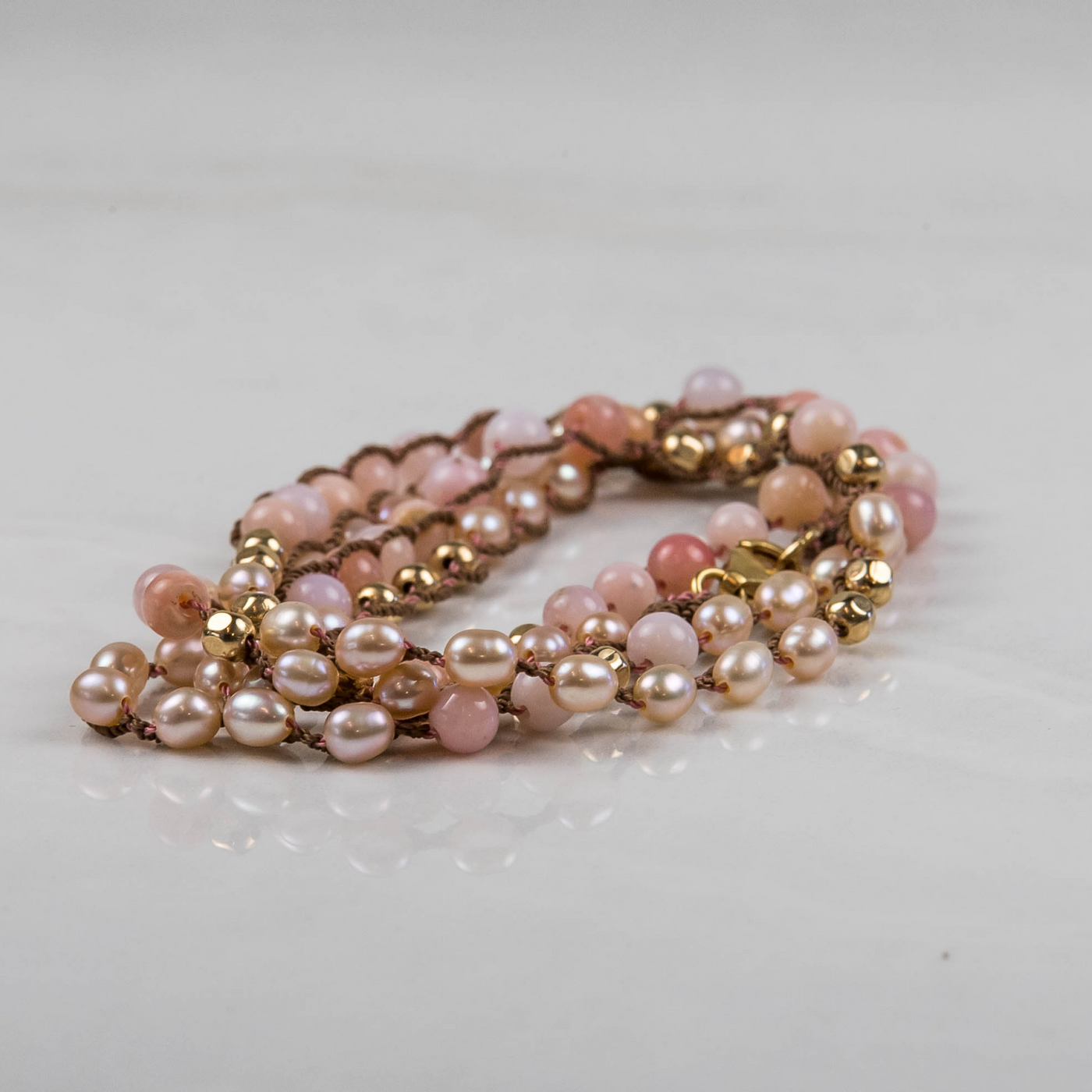 One Love Wrap Large Pink Opal and Pearl