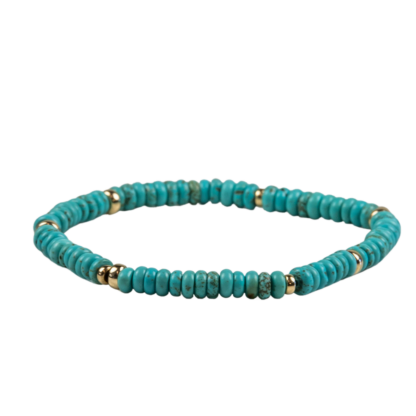 Turquoise Bracelet with 14k Gold Filled Beads