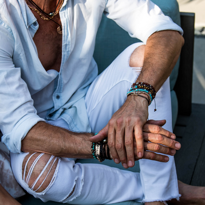 14K Solid Rose Gold Puka Shell Bracelet with Pave Diamond Beads