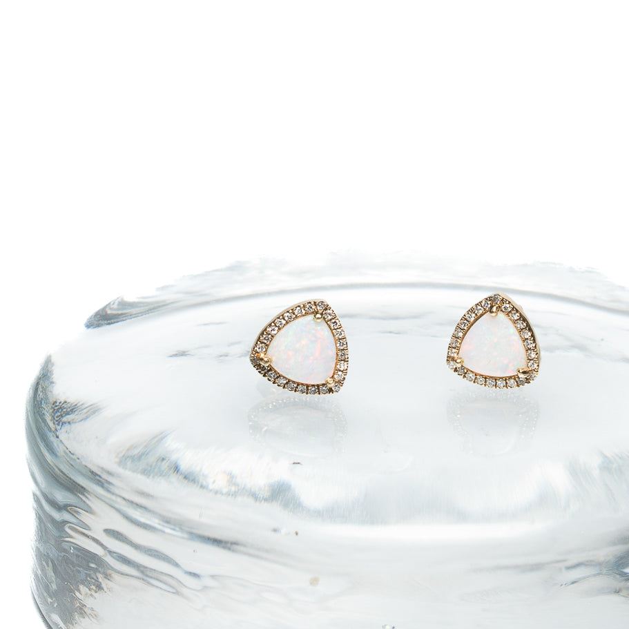Silky Opal Post Earrings