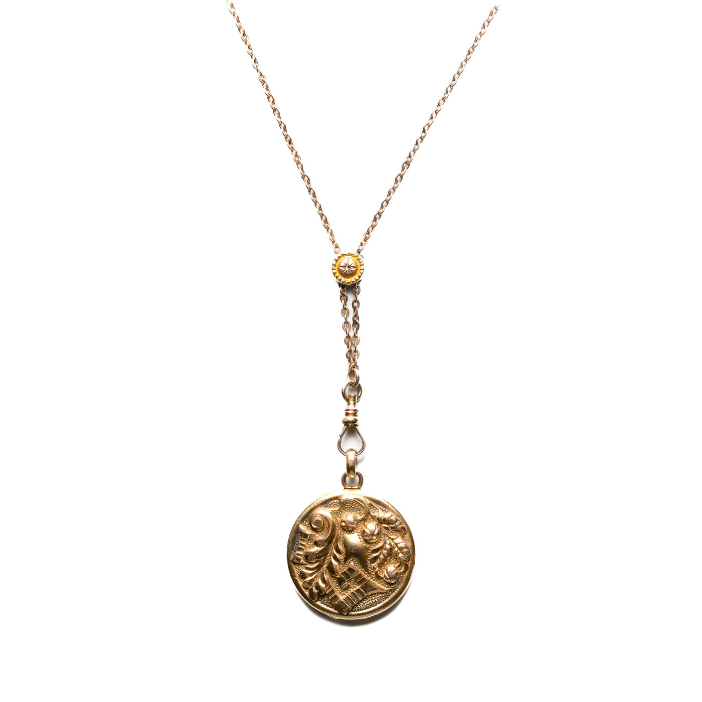 14K Rose Gold Filled Vintage Locket Necklace