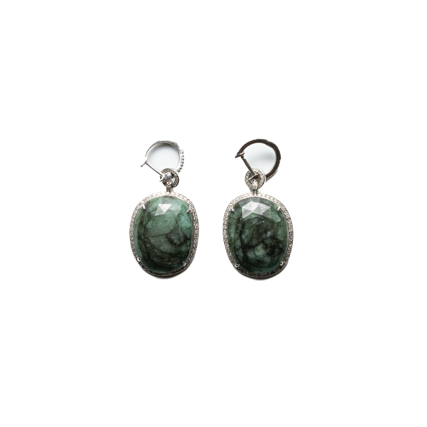 "Dirty" Emeralds Earrings