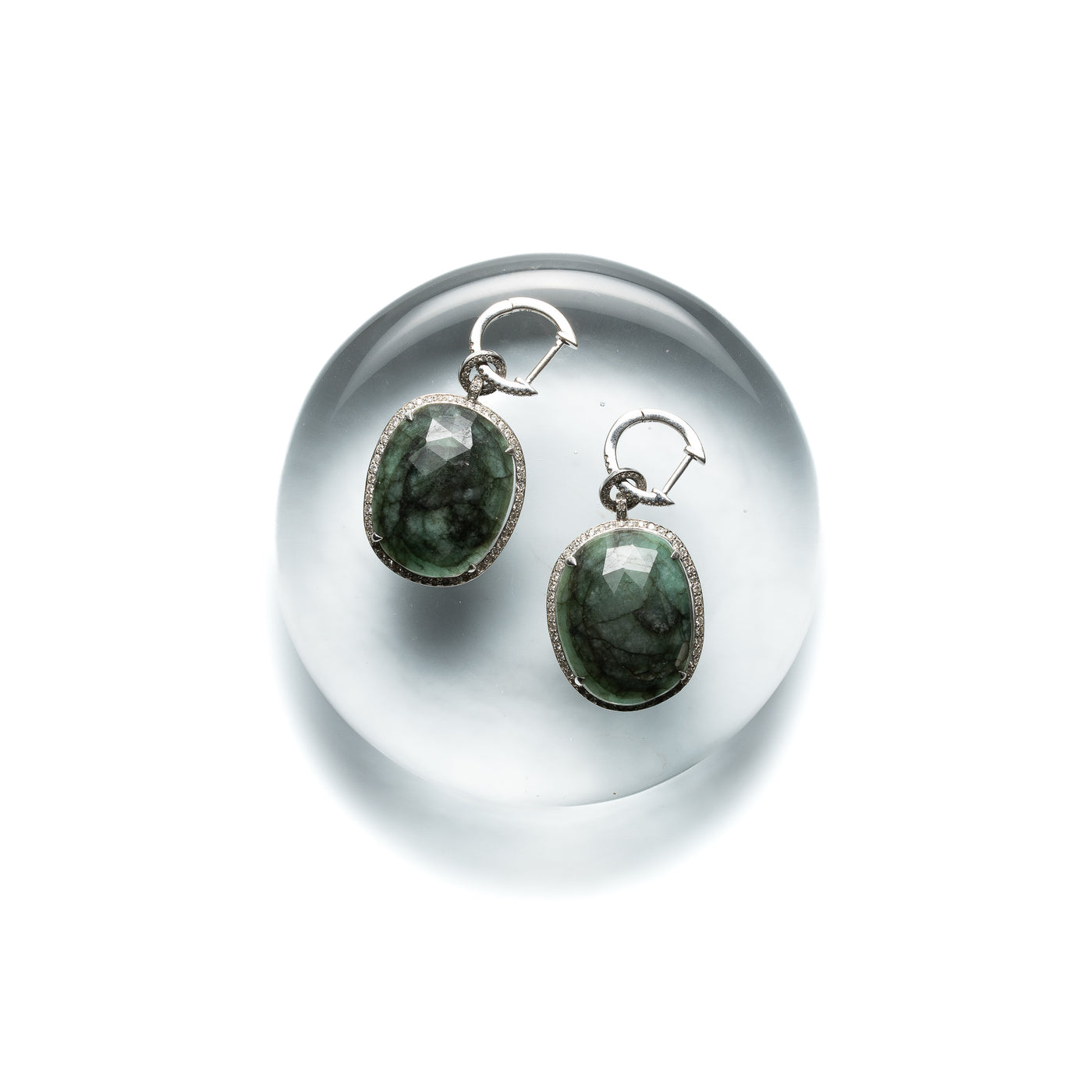 "Dirty" Emeralds Earrings