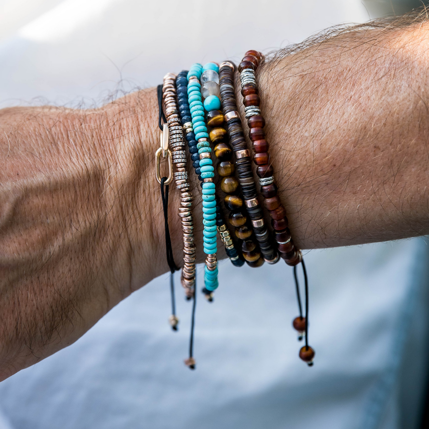 Turquoise Bracelet with 14k Gold Filled Beads