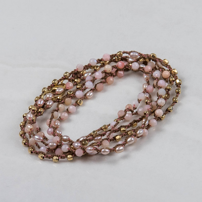 One Love Wrap Small Pink Opal and Pearl
