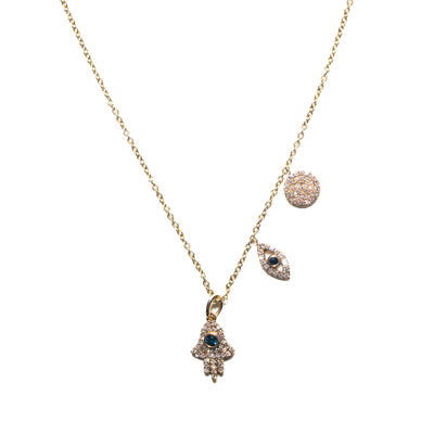 14K Yellow Gold Charm Necklace
