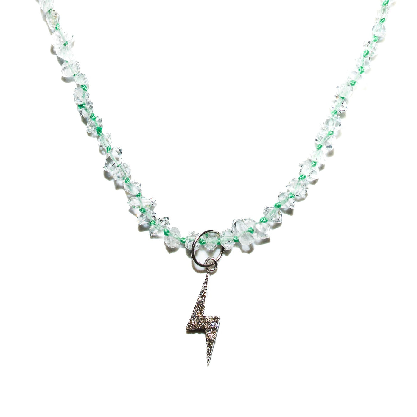 Hackamore Diamond Necklace with Teardrop Pendant
