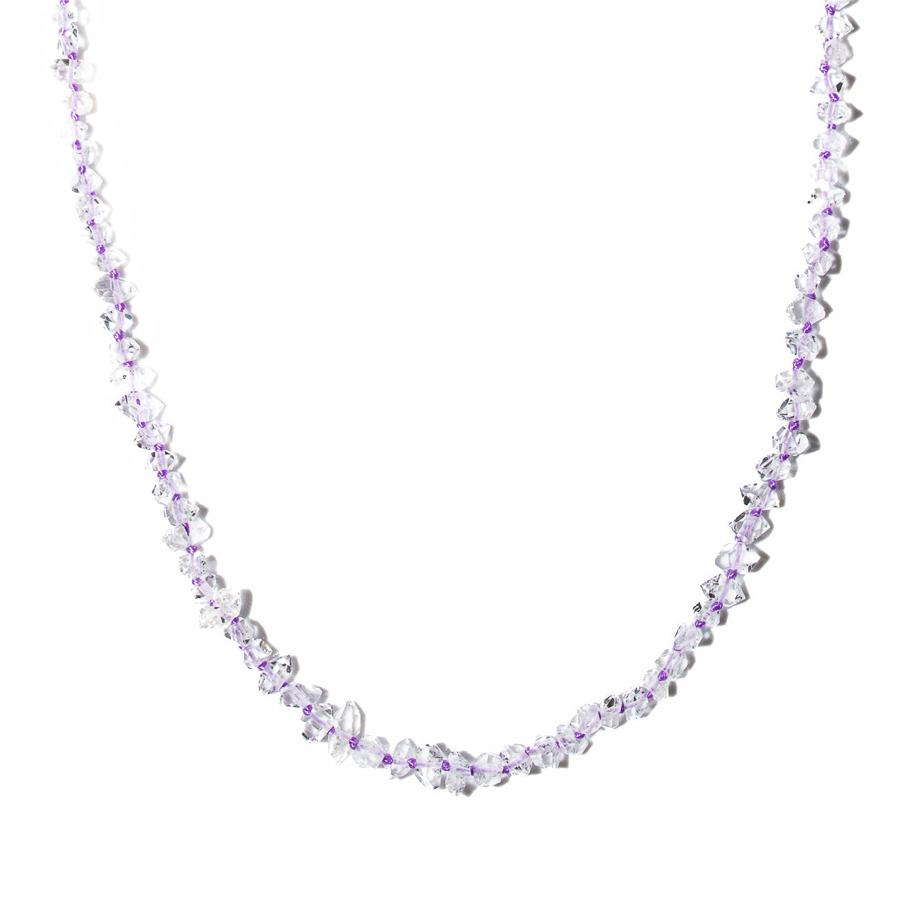 Hackamore Diamond Necklace with Lavender Cord