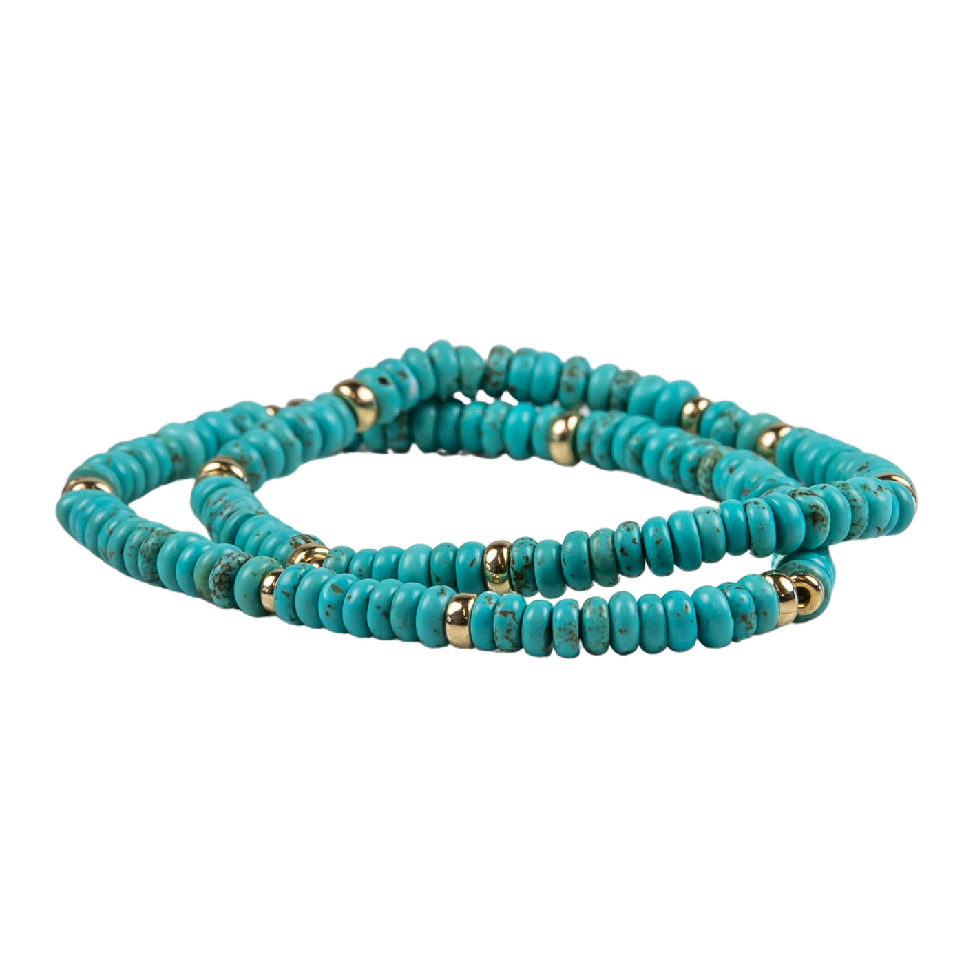 Turquoise Bracelet with 14k Gold Filled Beads