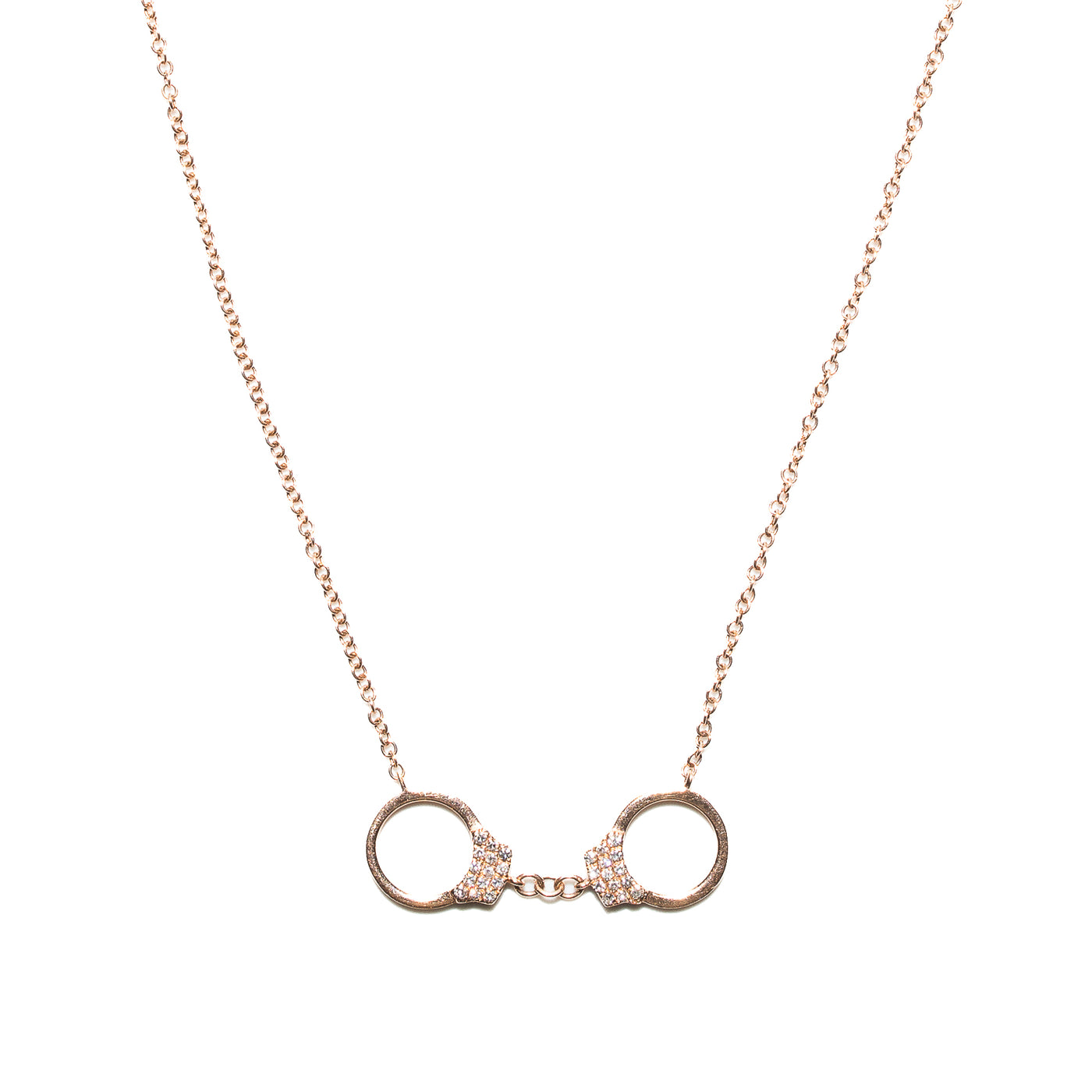 14K Rose Gold Handcuff Necklace