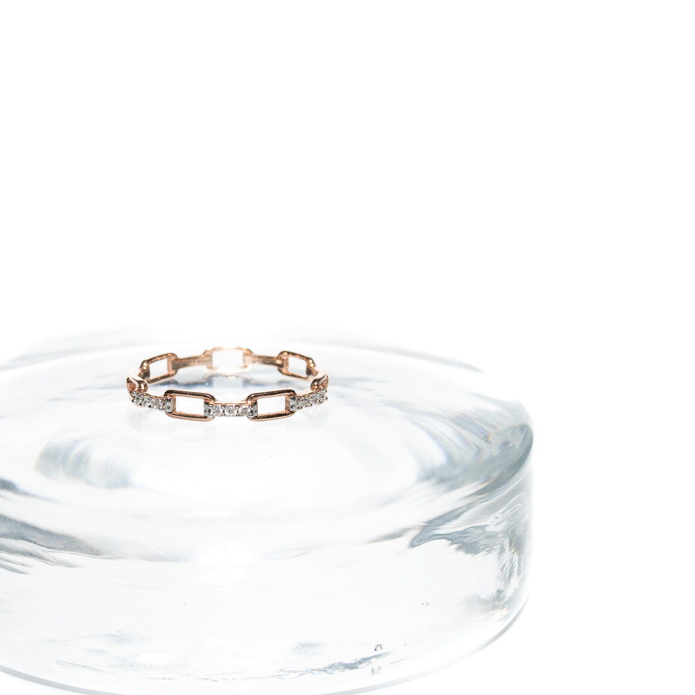 14K Rose Gold Paperclip Ring