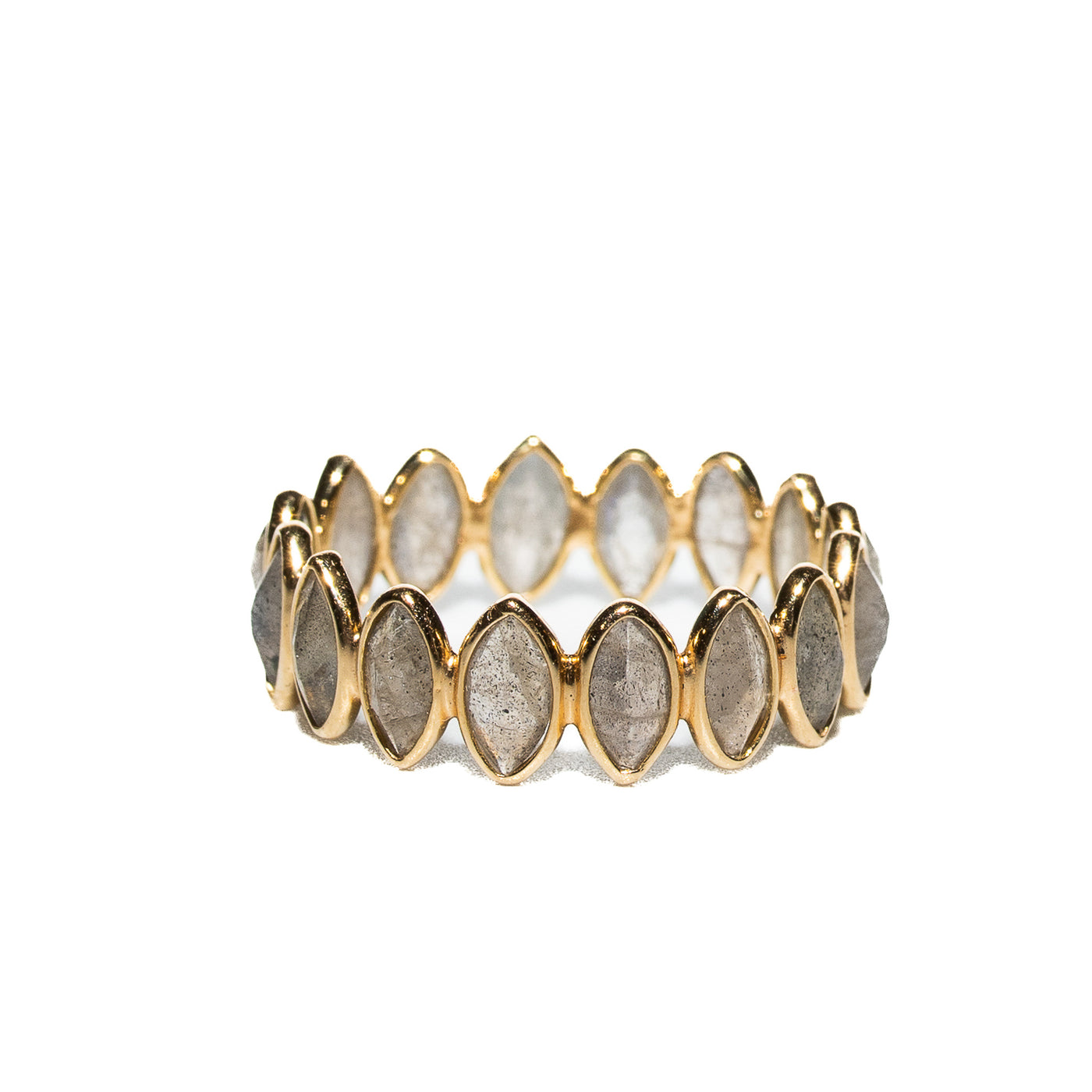 18K Yellow Gold Marquis Cut Eternity Ring